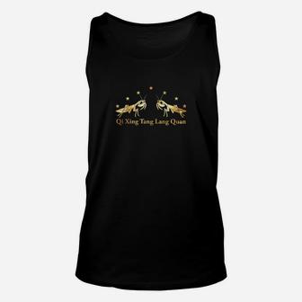 Praying Mantis Kung Fu Herren Grafik-Unisex TankTop Schwarz, Kampfkunst Design - Seseable