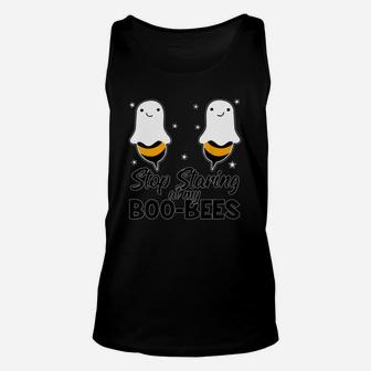 Premium Stop Staring At My Boo-bees – Halloween Boo Bees Unisex Tank Top - Seseable