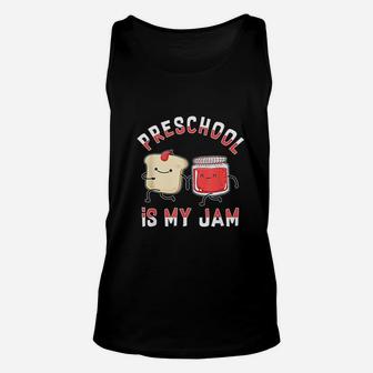 Preschool Is My Jam Funny Prek Teacher Unisex Tank Top - Seseable