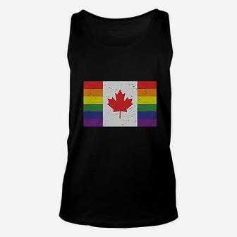 Pride Parade Gay Lesbian Pride Rainbow Canada Flag Unisex Tank Top - Seseable