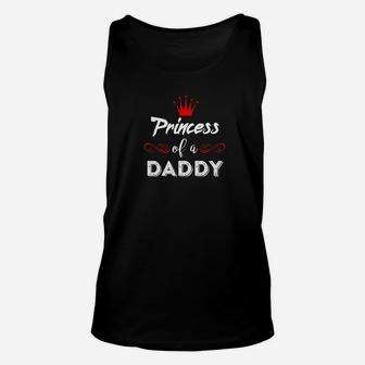 Princess Of A Daddy Family Dad Daughter Gift Fathers Day Premium Unisex Tank Top - Seseable
