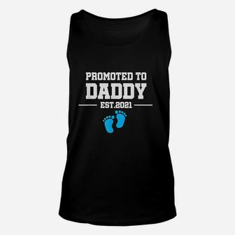 Promoted To Daddy 2021 Soon To Be Dad Husband Gift Unisex Tank Top - Seseable