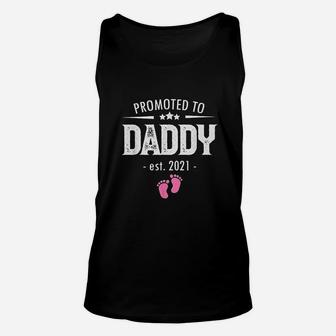 Promoted To Daddy 2021 Soon To Be Dad Husband Girl Unisex Tank Top - Seseable