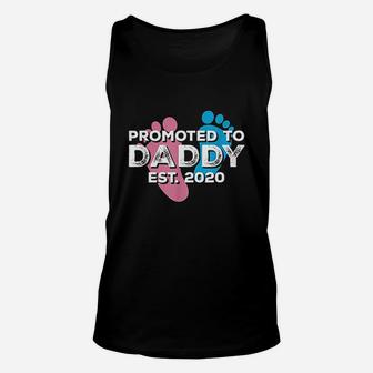 Promoted To Daddy Est 2020, dad birthday gifts Unisex Tank Top - Seseable