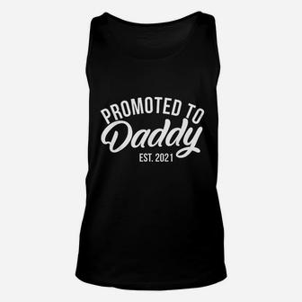 Promoted To Daddy Est 2021 Future Daddy Expecting Dads Gift Unisex Tank Top - Seseable