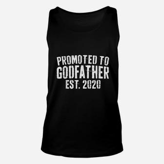 Promoted To Godfather 2020 Soon To Be Godparent Unisex Tank Top - Seseable