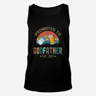 Promoted To Godfather Unisex Tank Top - Seseable