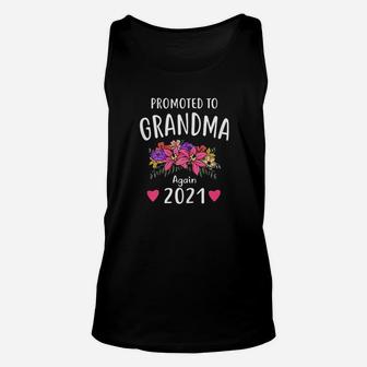 Promoted To Grandma Again 2021 Pregnancy Reveal Unisex Tank Top - Seseable