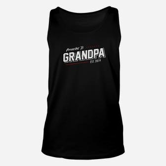Promoted To Grandpa Est 2019 First Time New Papa Shirt Unisex Tank Top | Seseable UK