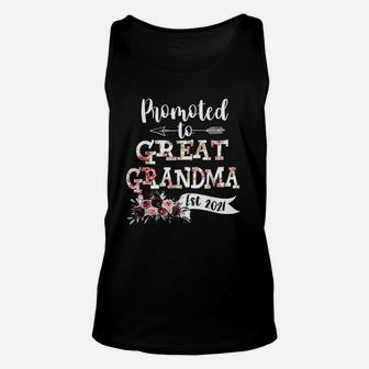 Promoted To Great Grandma Est 2021 New Grandma To Be Gift Unisex Tank Top - Seseable
