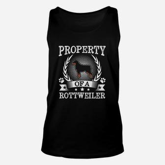 Property Of A Rottweiler Cute Dog Lover Gift Unisex Tank Top - Seseable