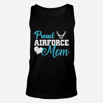 Proud Air Force Mom Heart Military Unisex Tank Top - Seseable