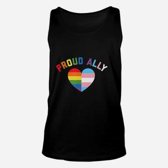 Proud Ally Lgbt Rainbow Heart Gay Pride Month Unisex Tank Top - Seseable