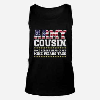 Proud Army Cousin Military Cousin My Hero Unisex Tank Top - Seseable