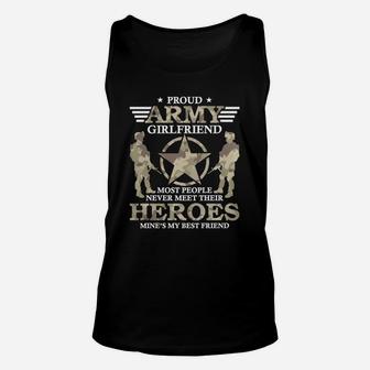 Proud Army Girlfriend - Funny Hero s, best friend gifts Unisex Tank Top - Seseable