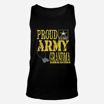 Proud Army Grandma Military Pride Unisex Tank Top - Seseable