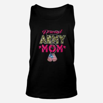 Proud Army Mom Camo Us Flag Veteran Pride Mothers Gift Unisex Tank Top - Seseable
