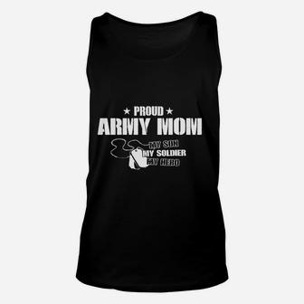 Proud Army Mom My Son Soldier Hero Unisex Tank Top - Seseable