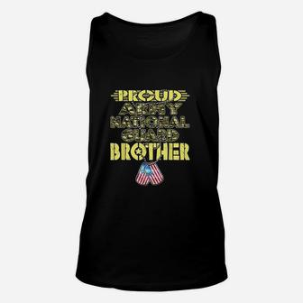 Proud Army National Guard Brother Dog Tags Unisex Tank Top - Seseable