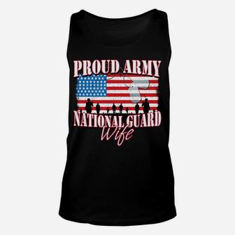 Proud Army National Guard Wife Dog Tag Flag Women Unisex Tank Top - Seseable