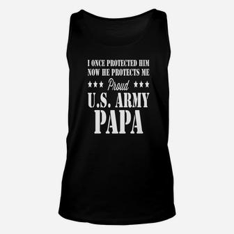 Proud Army Papa, best christmas gifts for dad Unisex Tank Top - Seseable