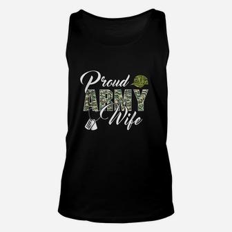 Proud Army Wife Awesome Army Soldiers Wife Unisex Tank Top - Seseable
