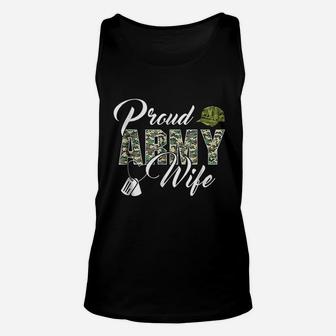 Proud Army Wife Unisex Tank Top - Seseable