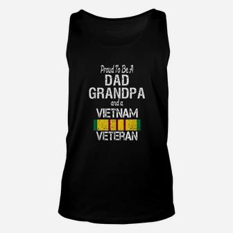 Proud Dad Grandpa Vietnam Veteran Unisex Tank Top - Seseable