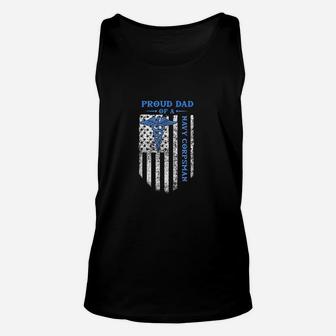 Proud Dad Of A Navy Corpsman Unisex Tank Top - Seseable