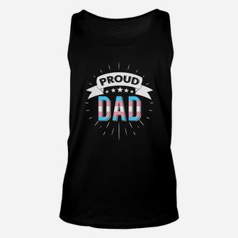 Proud Dad Trans Lgbt Pride Month Fathers Gift Unisex Tank Top - Seseable