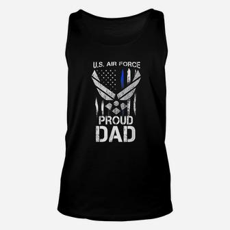 Proud Dad Us Air Force Stars Air Force Family Party Gift Unisex Tank Top - Seseable