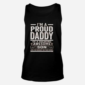 Proud Daddy Of An Awesome Son, best christmas gifts for dad Unisex Tank Top - Seseable