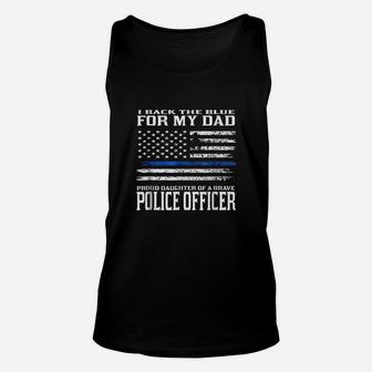 Proud Daughter Of Police Officer Dad Unisex Tank Top - Seseable