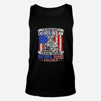 Proud Father Of National Guard Soldier Army Dad Unisex Tank Top - Seseable
