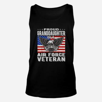 Proud Granddaughter Of A Us Air Force Veteran Unisex Tank Top - Seseable
