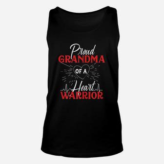 Proud Grandma Of A Heart Warrior Chd Awareness Unisex Tank Top - Seseable