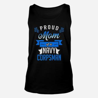 Proud Mom Of A Navy Corpsman Happy Mothers Day Unisex Tank Top - Seseable