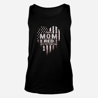Proud Mom We Wear Red Friday Military Unisex Tank Top - Seseable