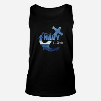 Proud Navy Father Great For Us Army Patriotic Gift Unisex Tank Top - Seseable