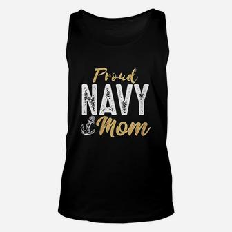 Proud Navy Mom Anchor Best Mom Gift For Mothers Day Unisex Tank Top - Seseable