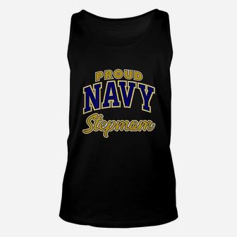 Proud Navy Stepmom Gift For Mom Mothers Day Unisex Tank Top - Seseable