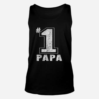 Proud Number One Papa, dad birthday gifts Unisex Tank Top - Seseable