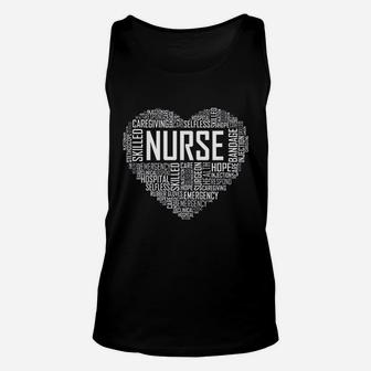Proud Nurse Heart Lover, funny nursing gifts Unisex Tank Top - Seseable
