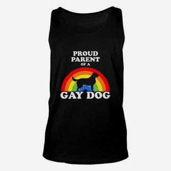 Proud Parent Of A Gay Dog Unisex Tank Top - Seseable