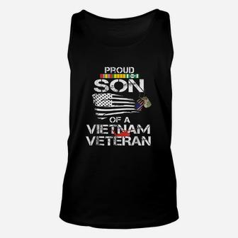 Proud Son Of A Vietnam Veteran Fathers Day Gift Unisex Tank Top - Seseable