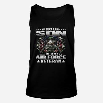 Proud Son Of An Air Force Veteran Military Vets Child Unisex Tank Top - Seseable