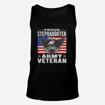 Proud Stepdaughter Of Army Veteran Unisex Tank Top - Seseable