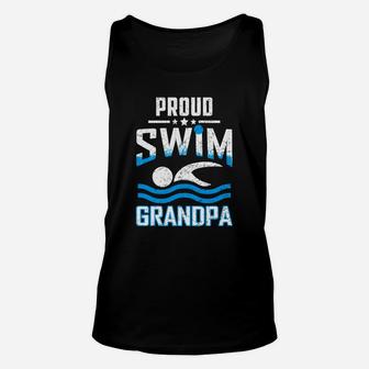 Proud Swim Grandpa Unisex Tank Top - Seseable