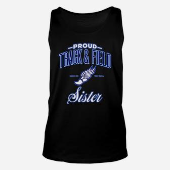 Proud Track Field Sister, sister presents Unisex Tank Top - Seseable