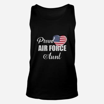 Proud Us Air Force Aunt T-shirt Unisex Tank Top - Seseable